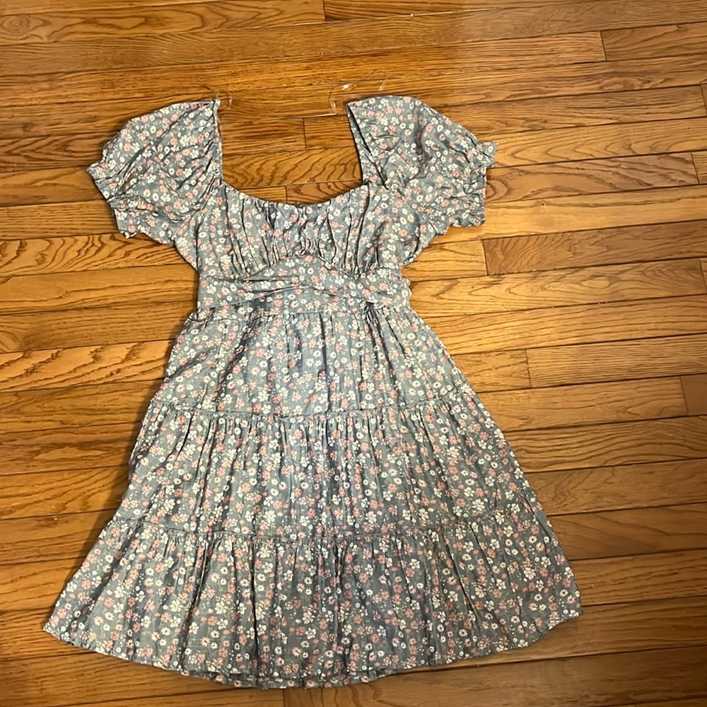 Alter’d State Blue with pink and white dress